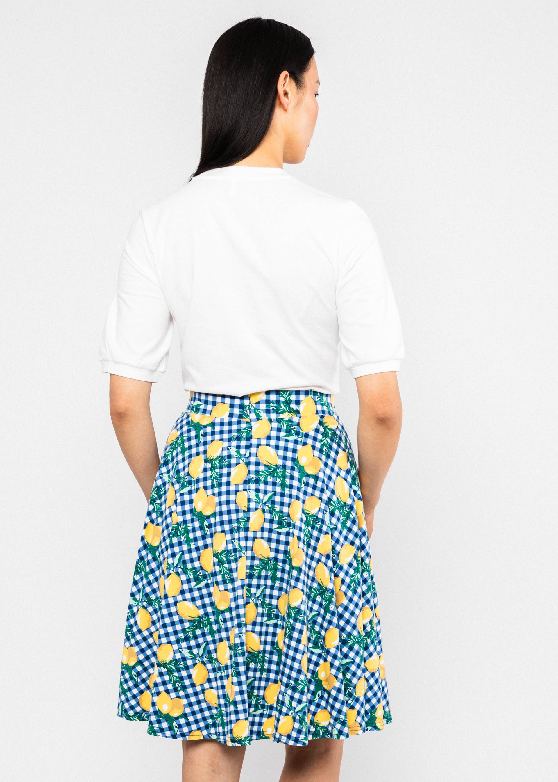 Blutsgeschwister Tellerrock Fullmoon Circle - rosemarine, Zitronen