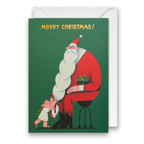 Doppelkarte  "Merry Christmas!"  von Tania Yakunova, Weihnachtskarte 