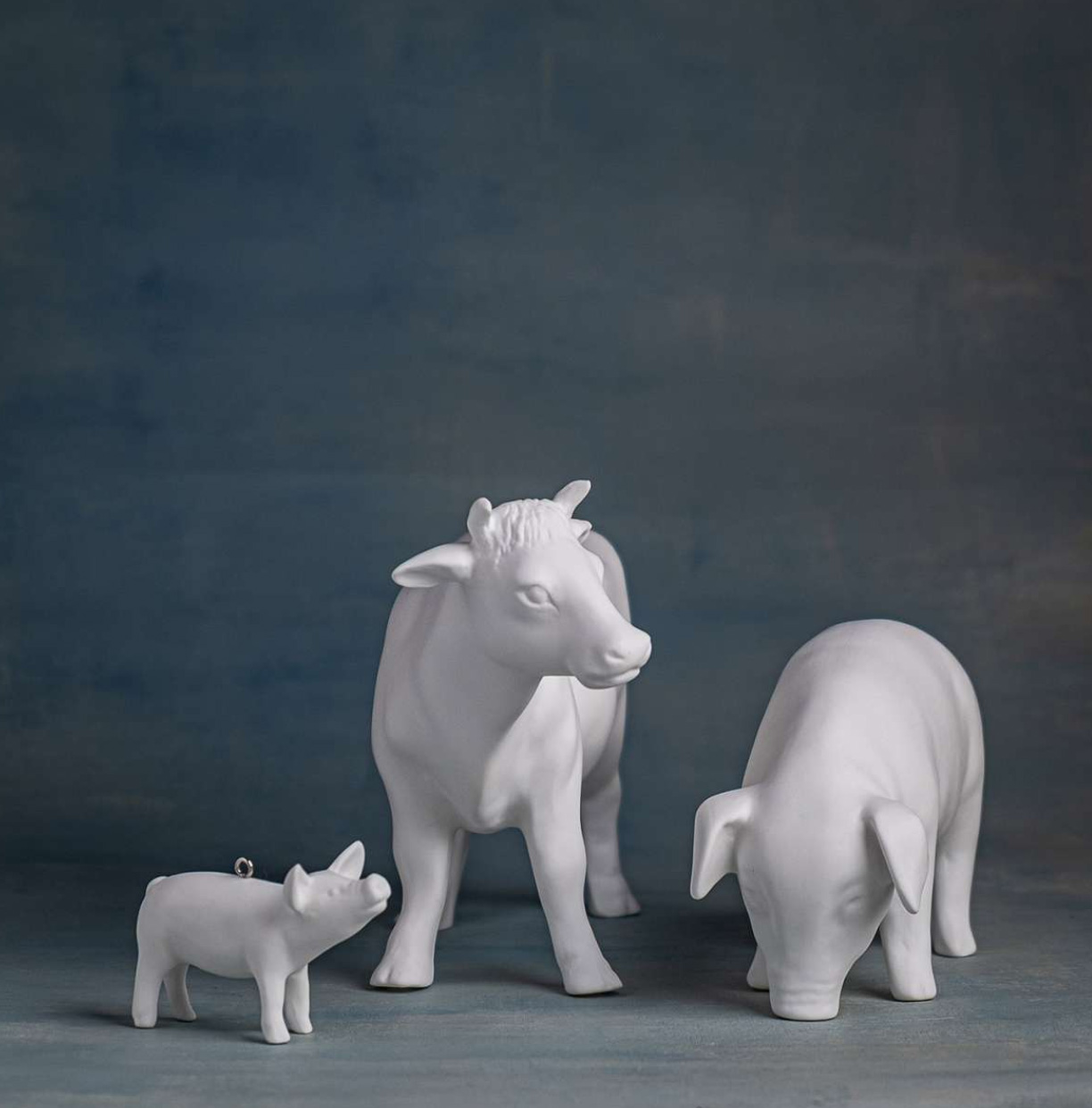 KLATT OBJECTS FERKEL Anhänger zum Anhängen, Farbe: Weiß, ca. 5 x 7 cm , Pro Stück  