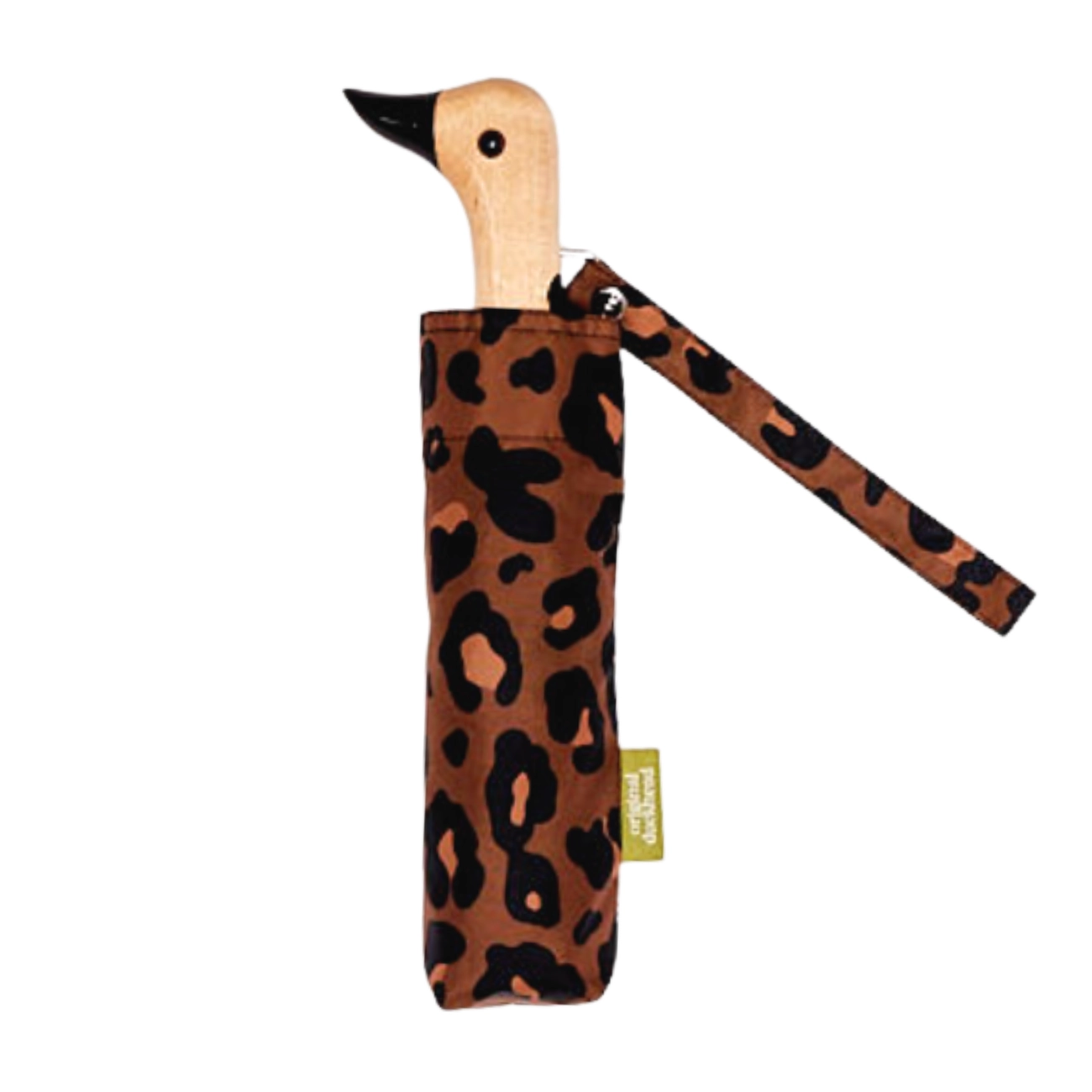 Regenschirm Original Duckhead Leopardenmuster,  Compact Duck Umbrella,  Nachhaltiger Original Duckhead Regenschirm