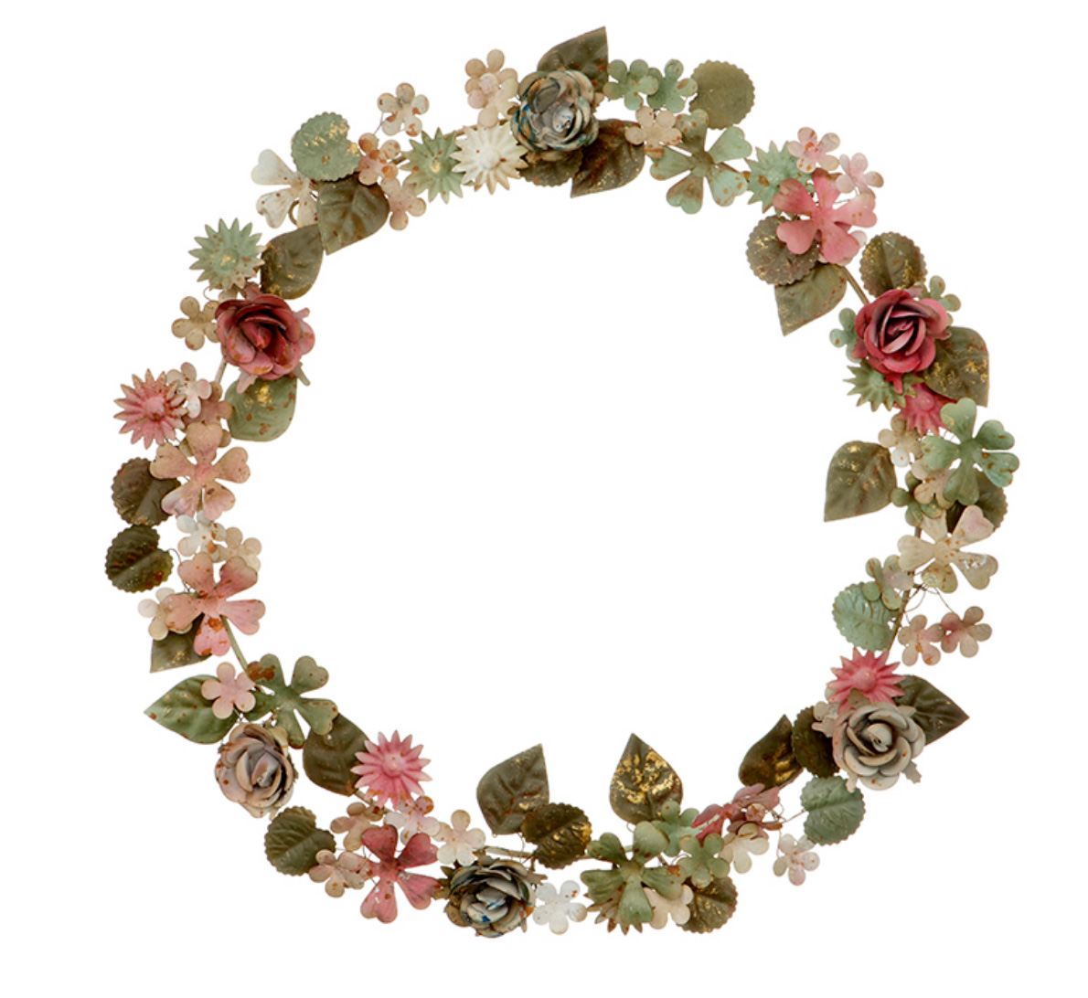 Bungalow XMAS Floral Wreath Herbal, Blütenkranz aus Metall, handbemalt Bungalow XMAS Floral Wreath Herbal, Blütenkranz aus Metall, handbemalt