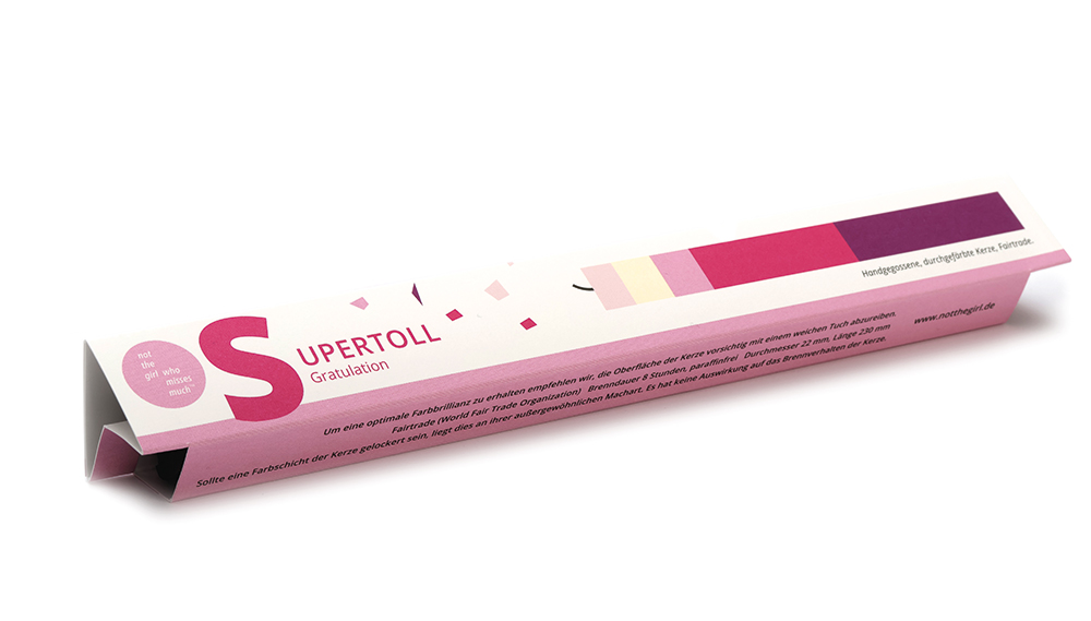 KERZE SUPERTOLL von not the girl who misses much , Stabkerze, Gratulationskerze