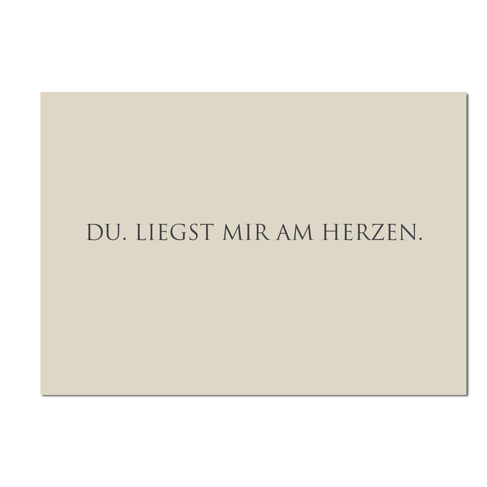 Wunderwort Postkarte "Du. Liegst mir am Herzen."
