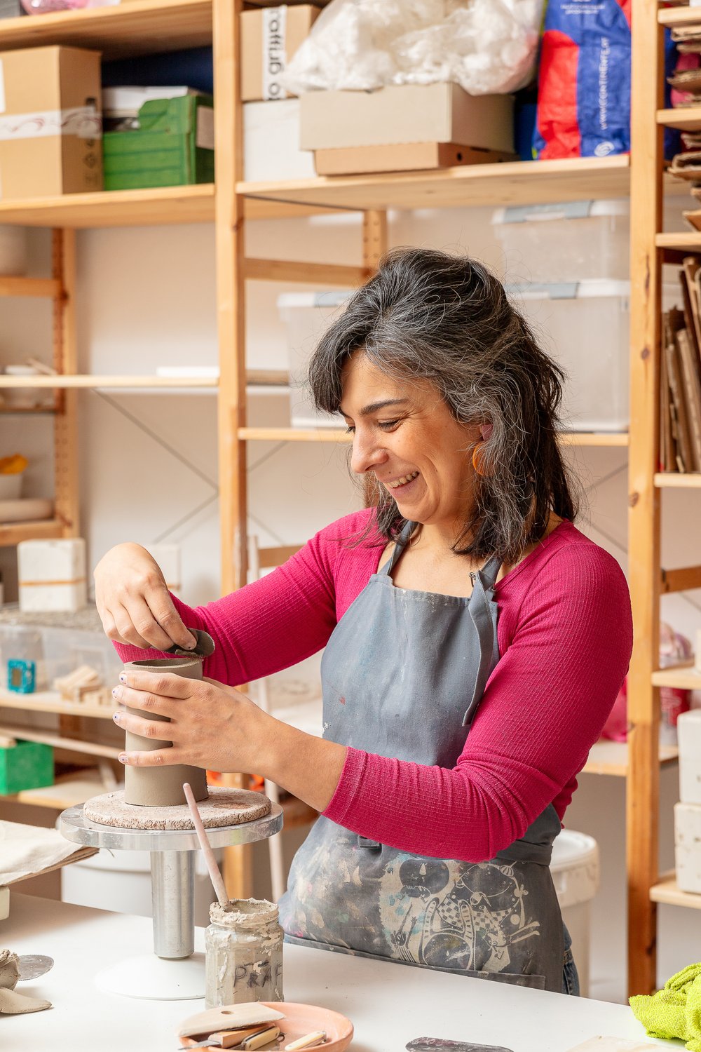 Ana Seixas Wandvogel GELB aus Portugal, Keramik ca. 12 x 12 cm, Handgefertigt 