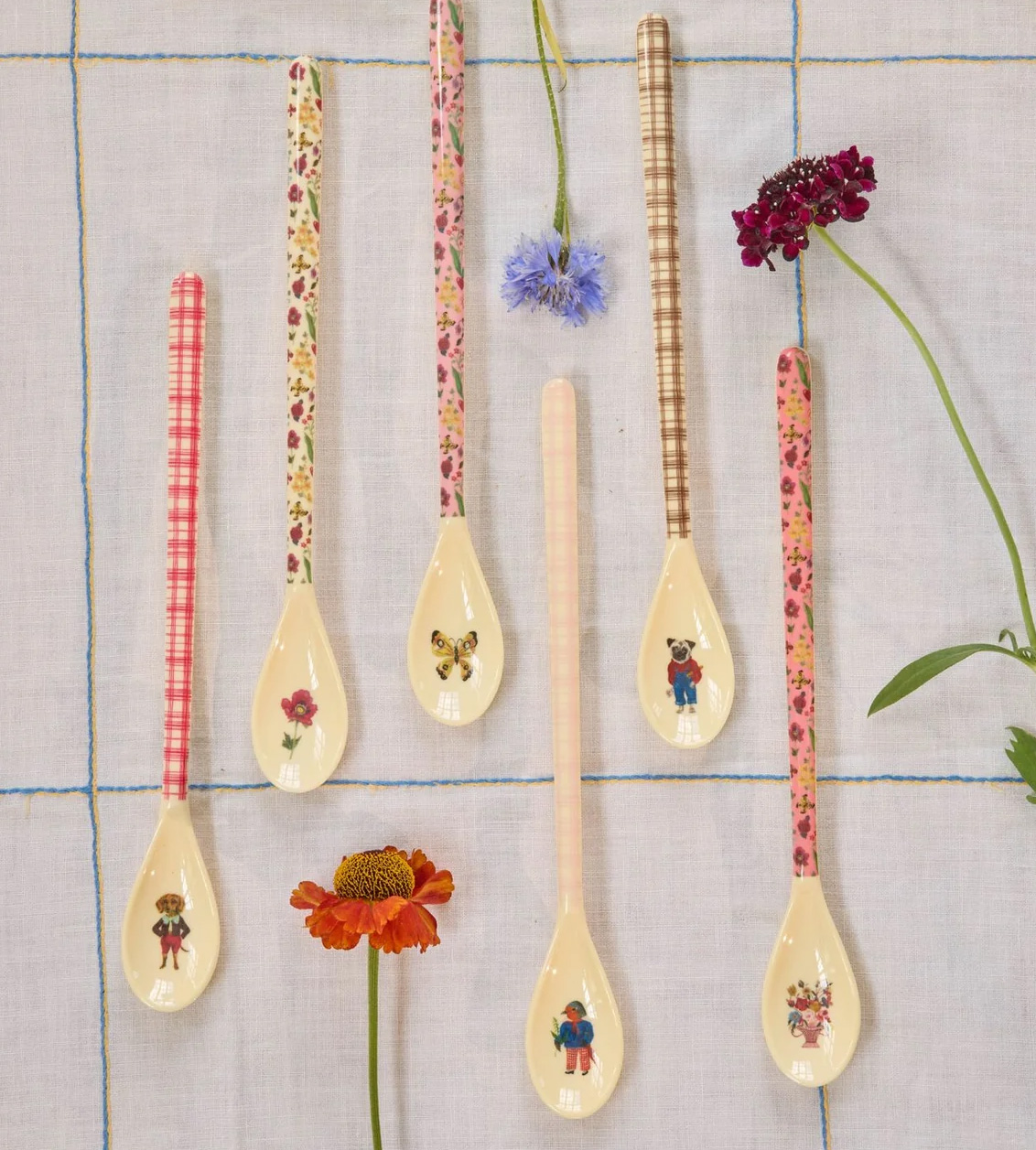 Rice Melamin Latte-Löffel - Braun - Nathalie Lété Vol. 2 Print, MOPS