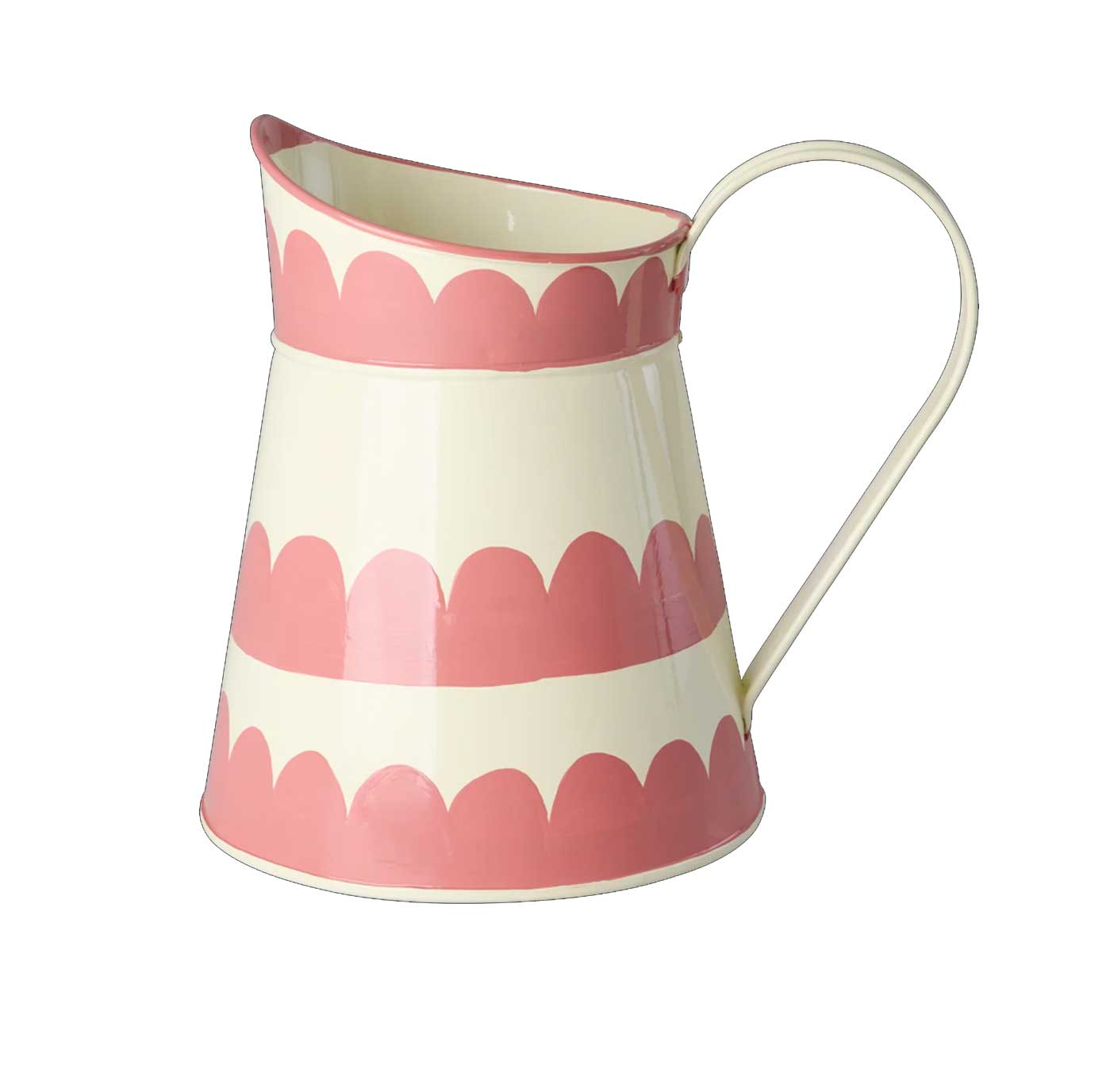 % Rice Vase Metall Krug Crème, Höhe ca. 23 cm