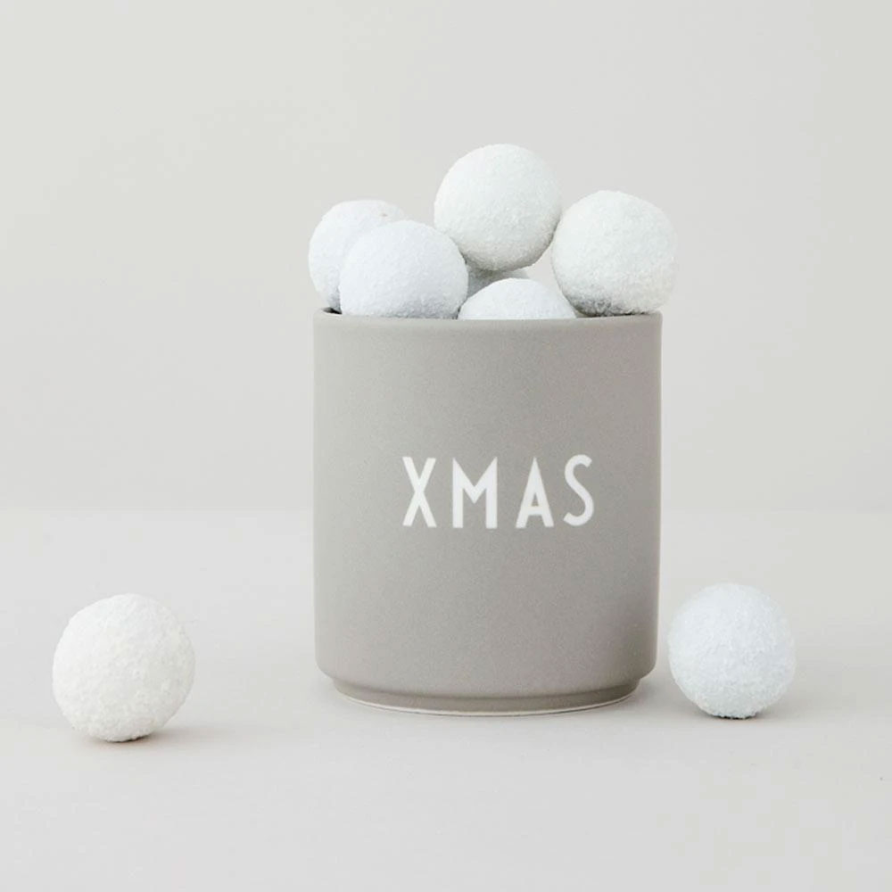 Design Letters Favourite Cup  XMAS , Becher Porzellan, Farbe: grau