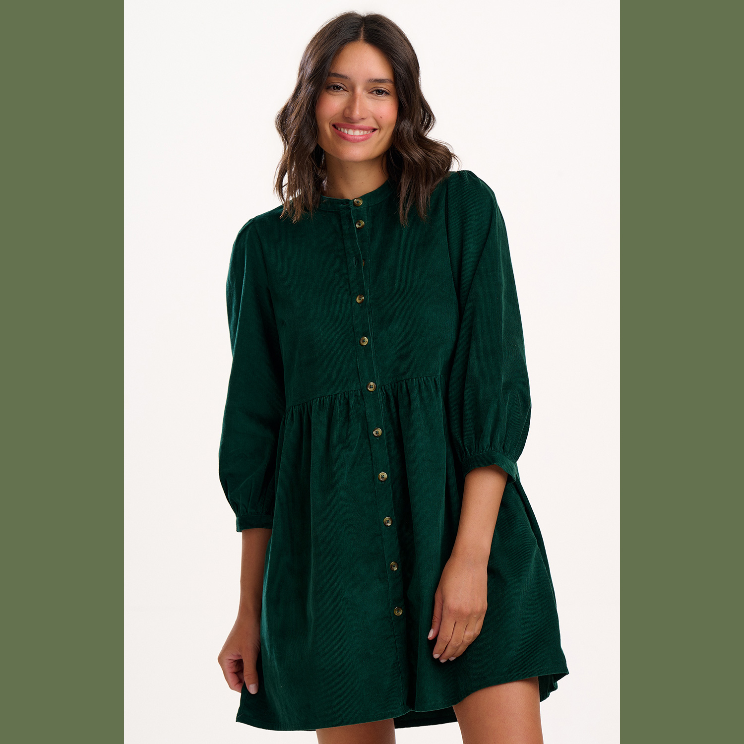 % Kleid Brandy Cord Green von sugarhill BRIGHTON