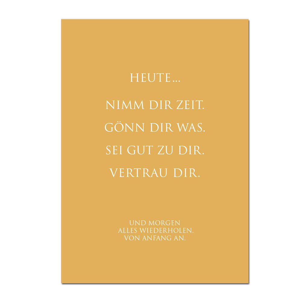Wunderwort Postkarte "Heute… Nimm Dir Zeit."