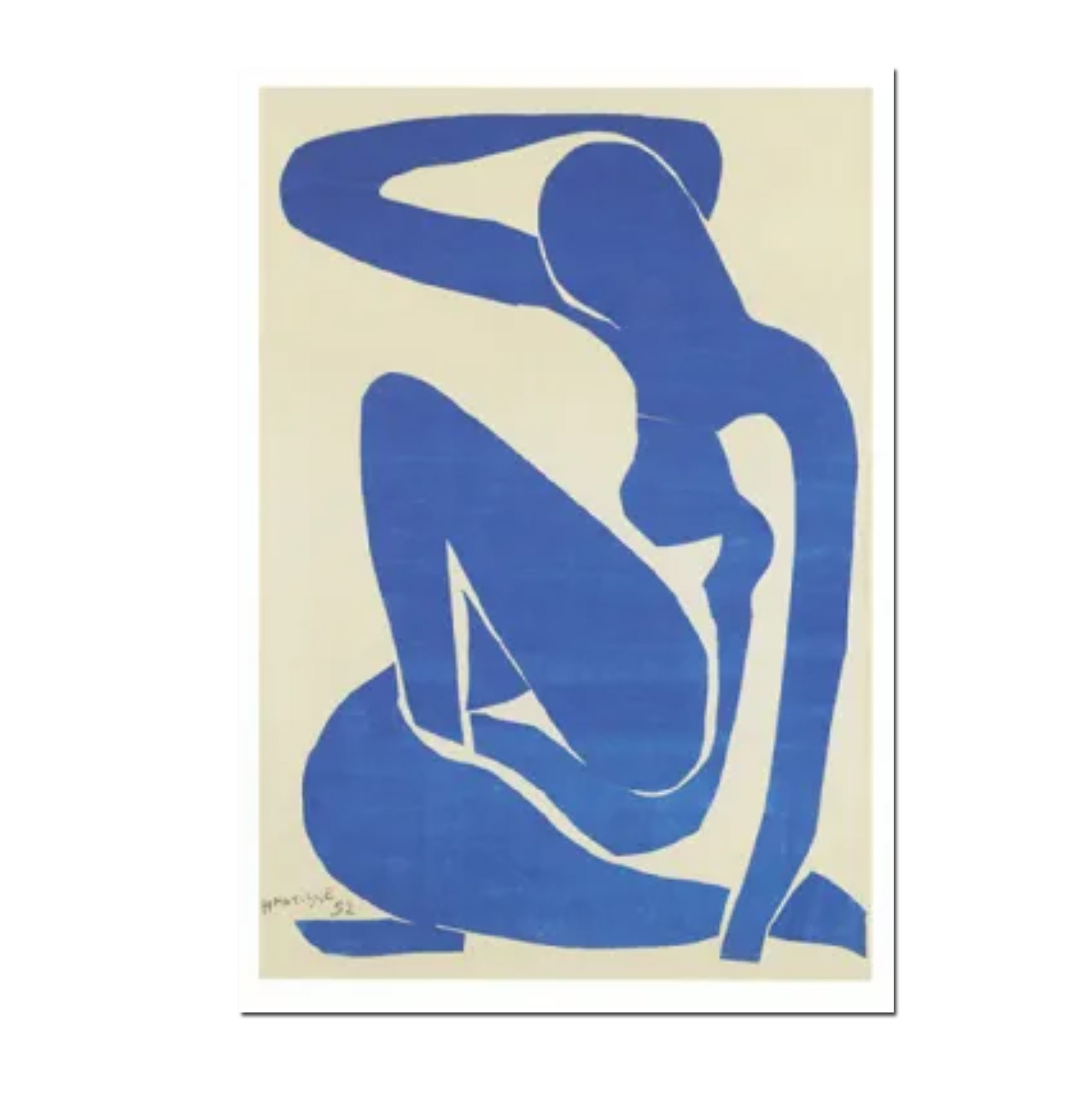 Doppelkarte  "Blauer Akt I, 1952" von Henri Matisse