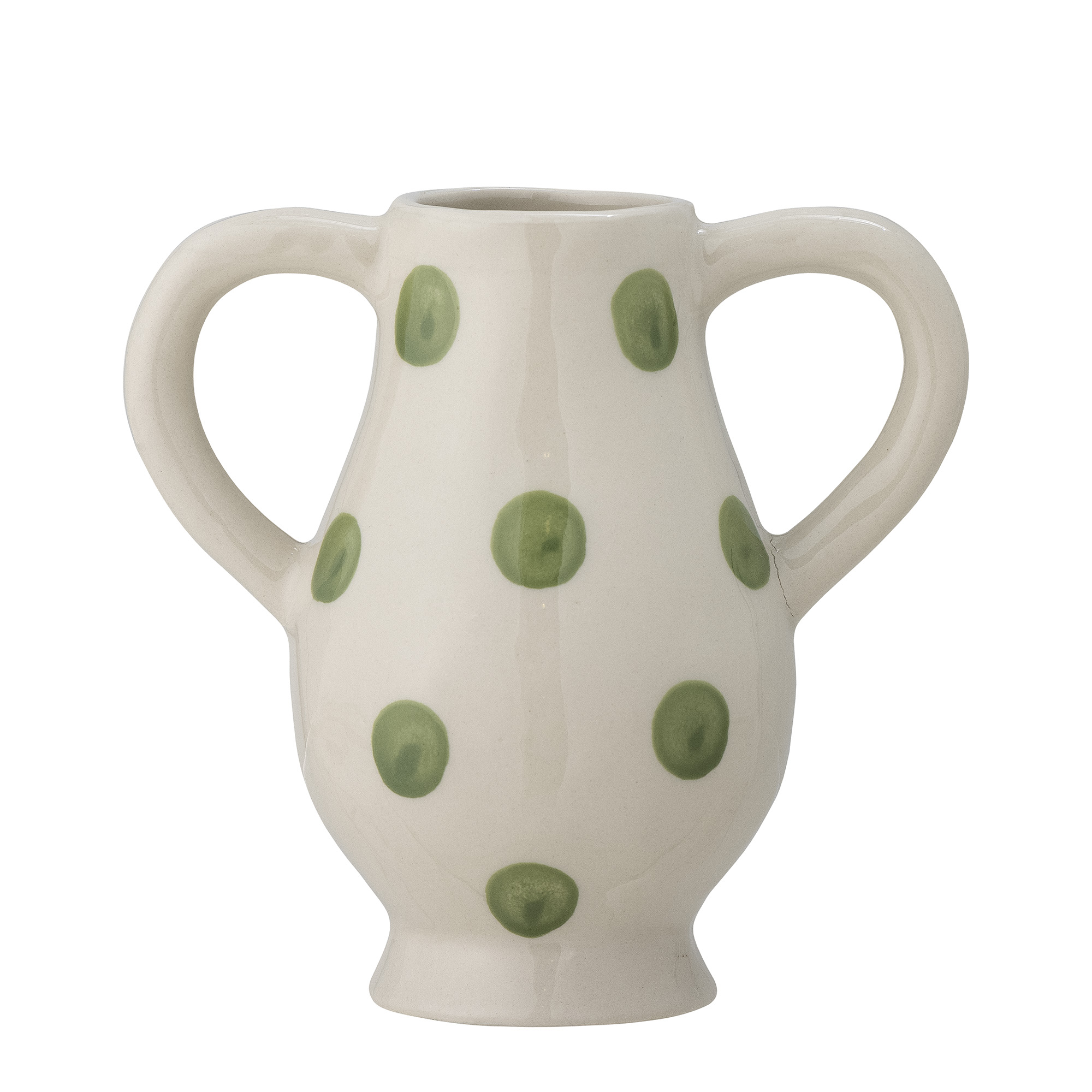 Asrin Vase, Grün, Steingut von Bloomingville, Höhe ca. 15 cm 
