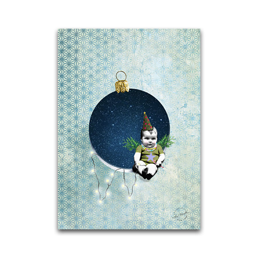 Postkarte La Tack Weihnachten "Sternenloch" von La Tack