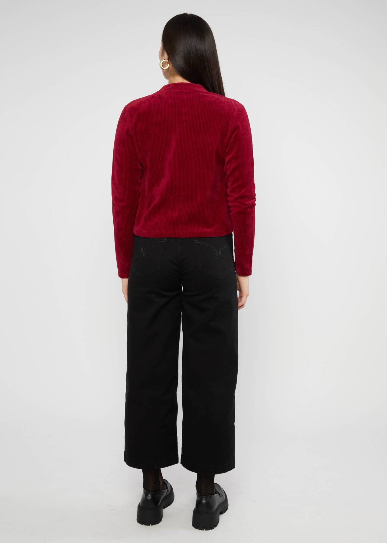 % Blutsgeschwister Jolly Zip up Jacke - fine needle red