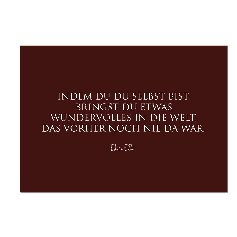 Wunderwort Postkarte "Wundervolles in die Welt…"