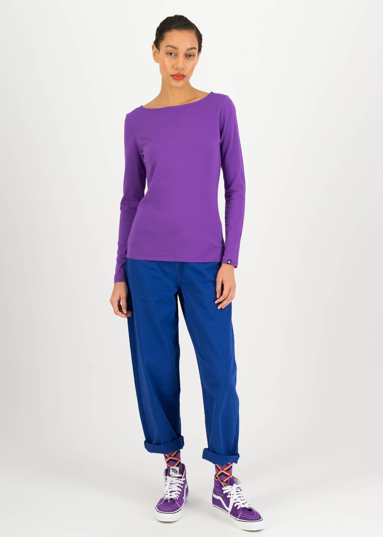 Blutsgeschwister Longsleeve Oh Marine, Farbe: art lilac