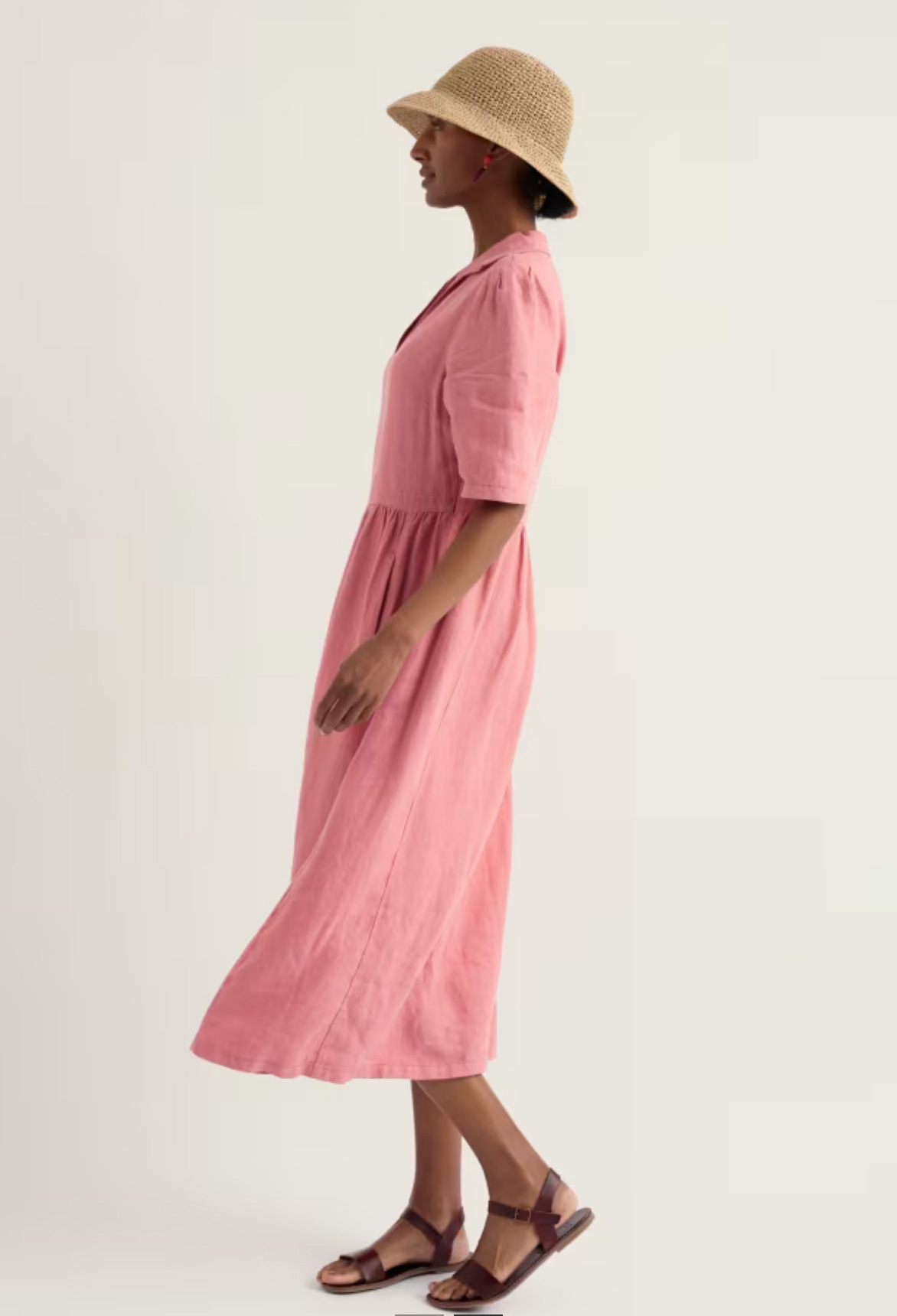 % SEASALT CORNWALL Leinenkleid Fen Violet Dress-Wild Rose