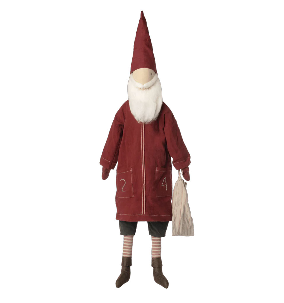 Maileg Adventskalender  ☆  Pixy Santa , ca. 115 cm, Baumwolle 