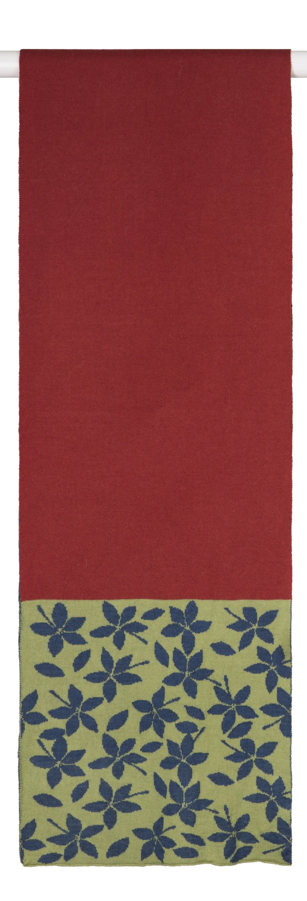 McKernan Schal "LIOBA" BURNISH,  ca. 33 x 175 cm , 100% Feine Wolle, Blau-Rostrot