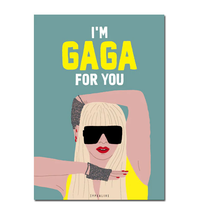 Typealive Postkarte "Gaga For You " 