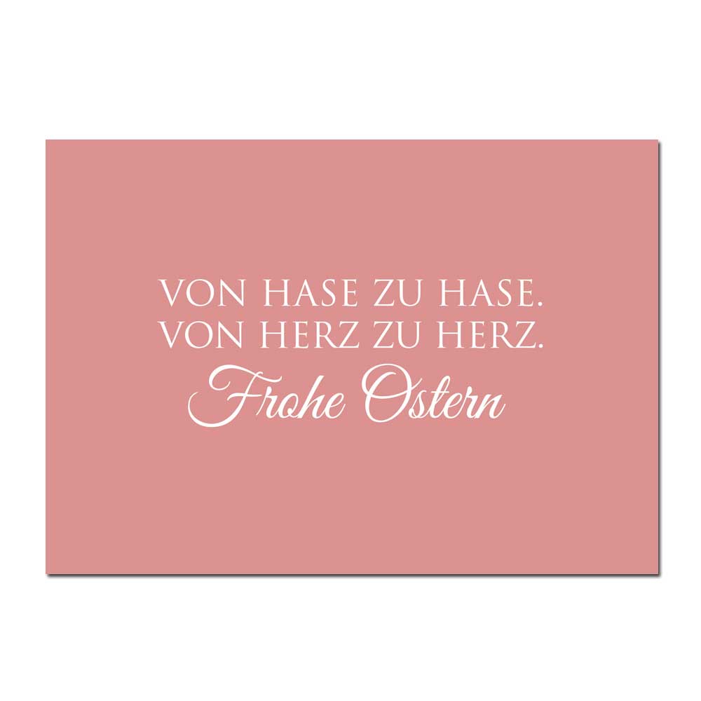 Wunderwort Postkarte OSTERN "Hase zu Hase"