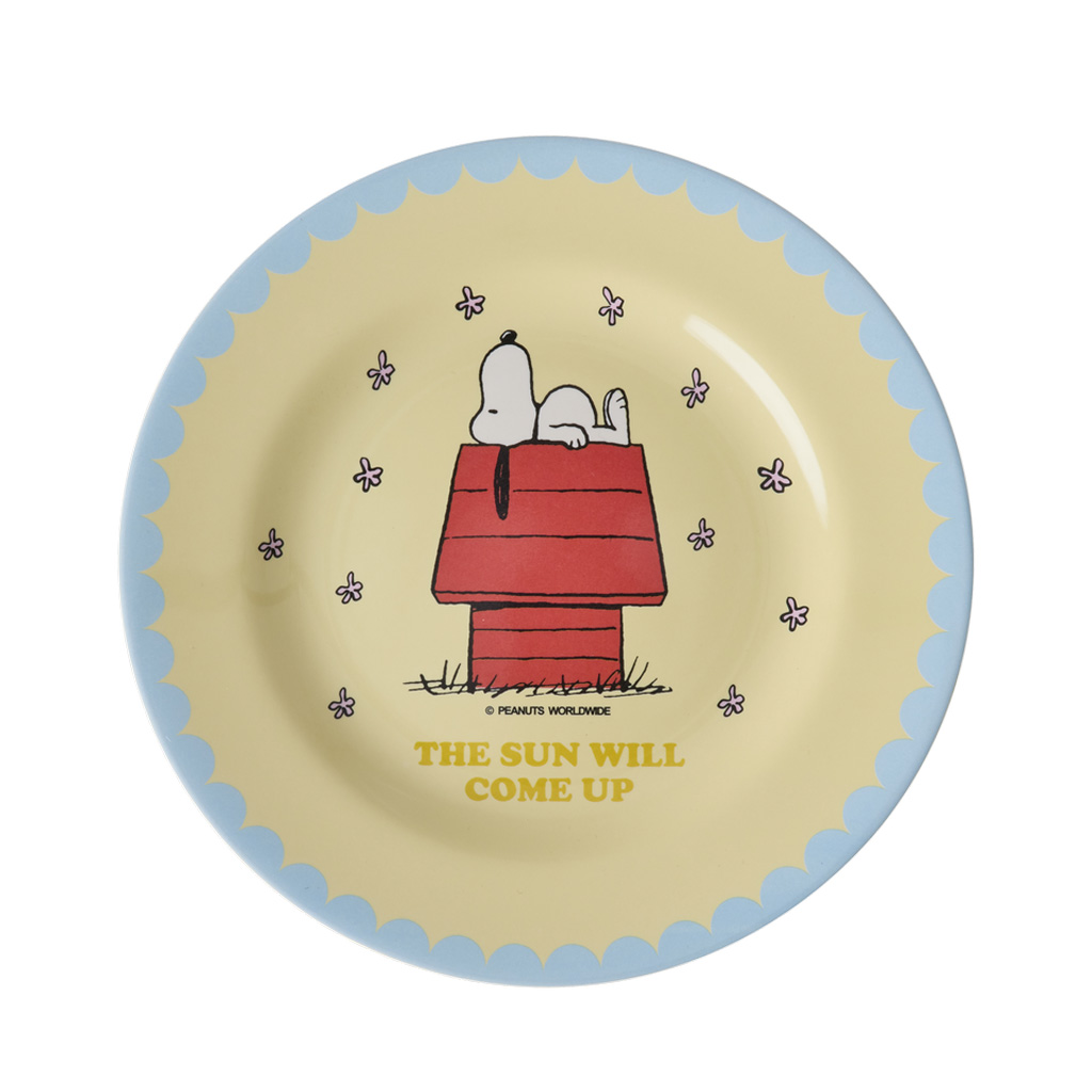 Rice Melamin Teller Snoopy Creme , D. ca. 20 cm
