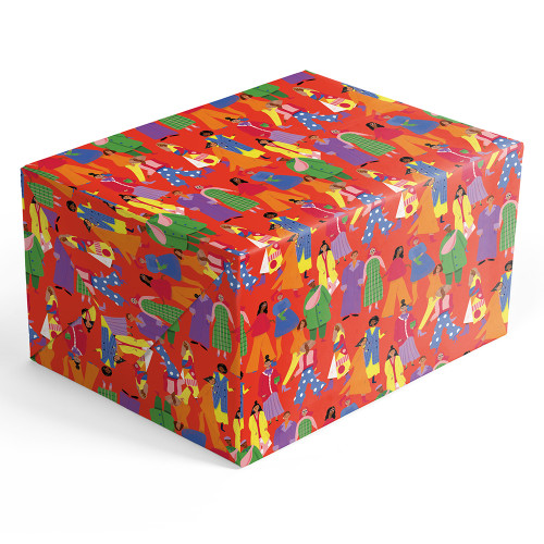 Geschenkpapier City Folk von Carolyn Suzuki, ca.  50 x 70 cm