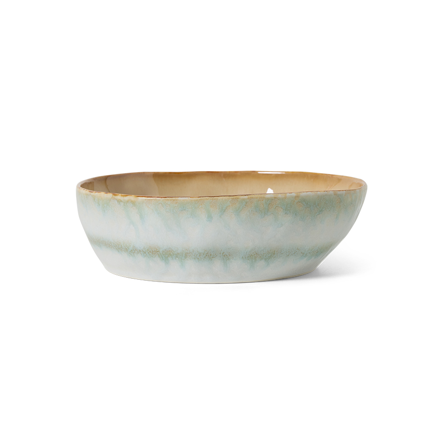 HKliving 70's ceramics: pasta bowl, PETAL,  Siebziger Jahre Geschirr, Keramik pro Stück 
