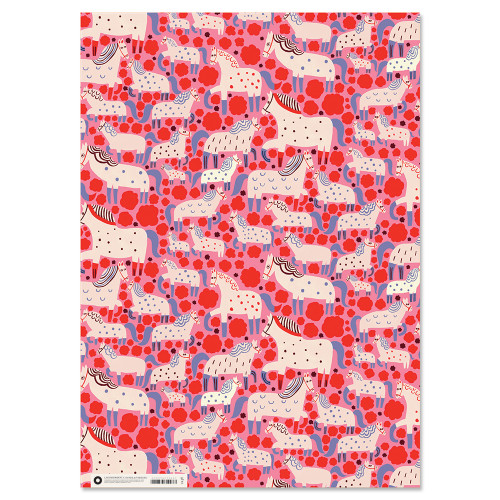 Geschenkpapier Wild Horses von Monika Forsberg , ca. 50 x 70 cm  , Pferde