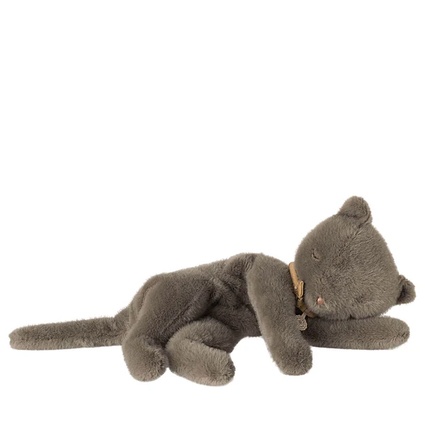 Maileg Schlafende Kätzchen Plüsch, Medium - Grau, ca. 37 cm