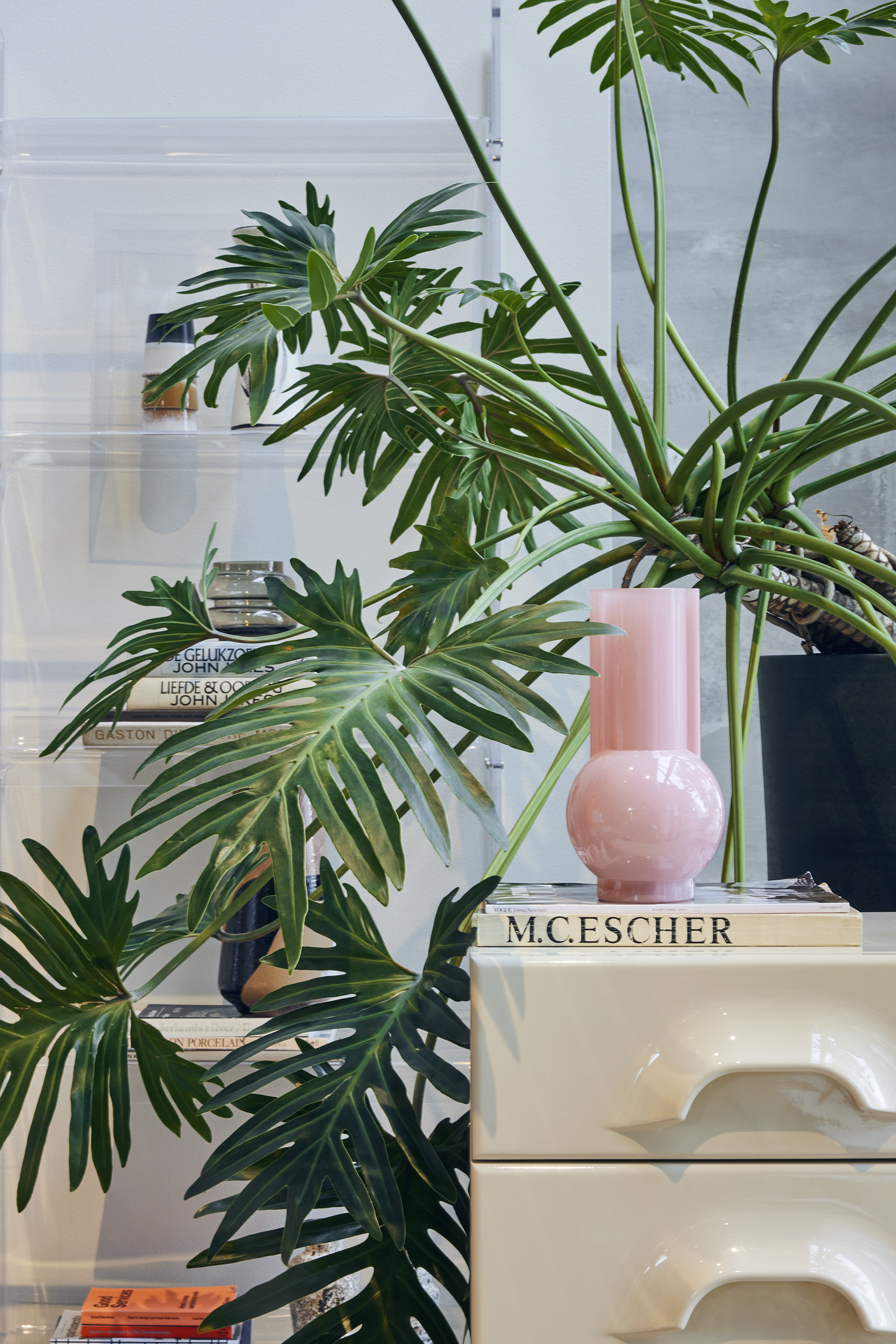 HKliving Glas Vase flamingo pink, ca. 25 cm