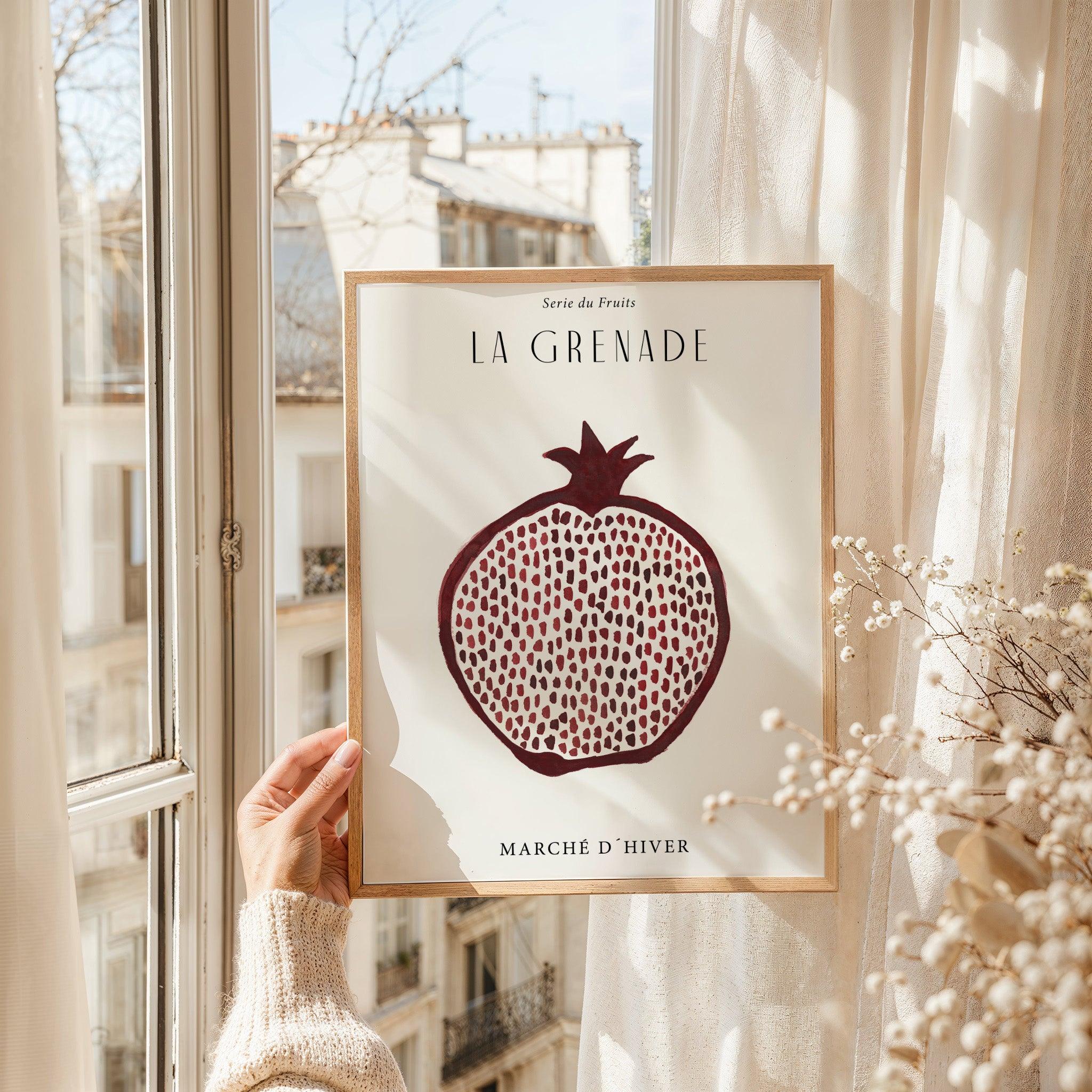 Leo La Douce Kunstdruck LA GRENADE, A4, Granatapfel