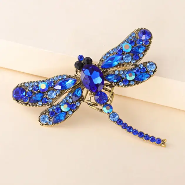 Brosche Libelle blau, Modeschmuck
