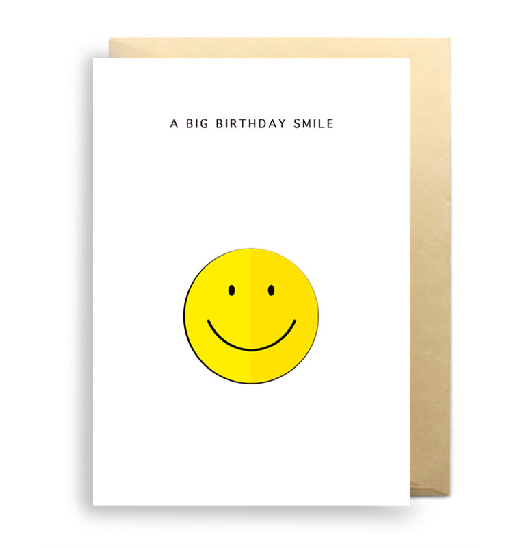 3D KLAPPKARTE Smiley Big Birthday Smile, Geburtstagskarte
