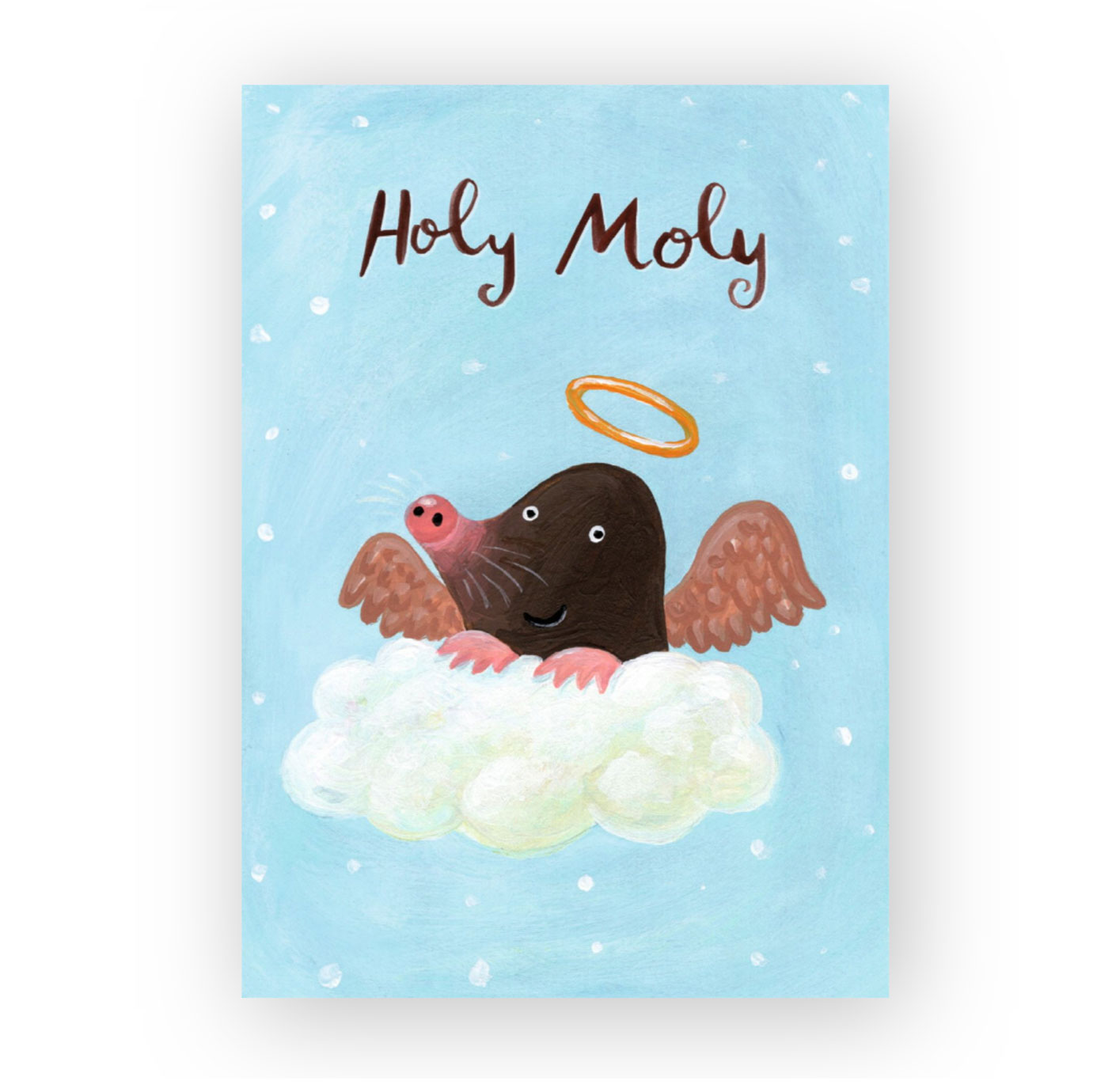 Inkognito Postkarte XMAS Holy Moly von Nastja Holtfreter, Maulwurf