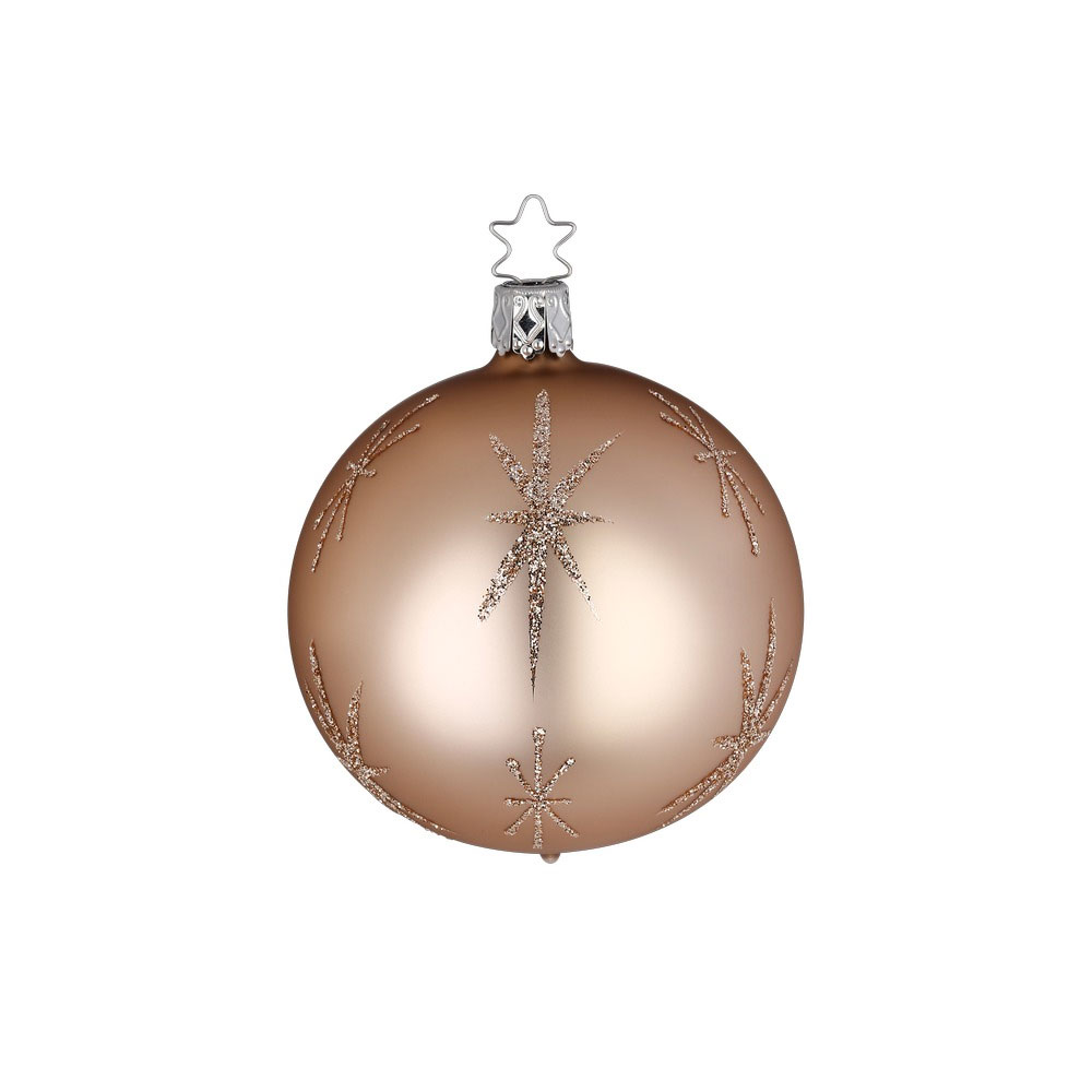 Inge Glas Christbaumkugel STERNENTANZ, steinbock matt, D.  6 cm 