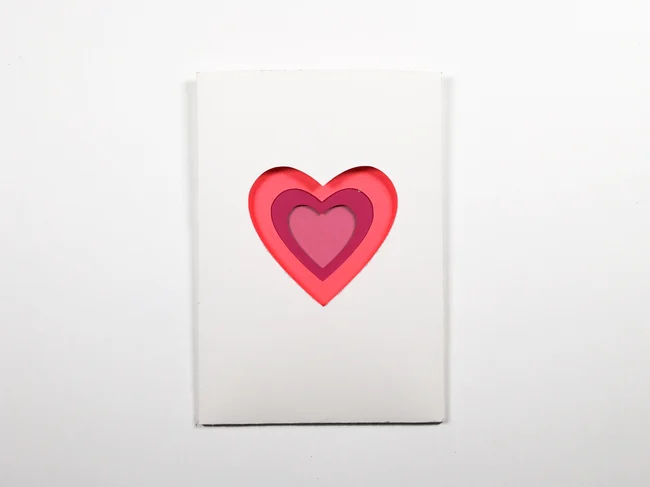 Klappkarte "Love Pocket" HERZ mit Umschlag, ausgestanzt  