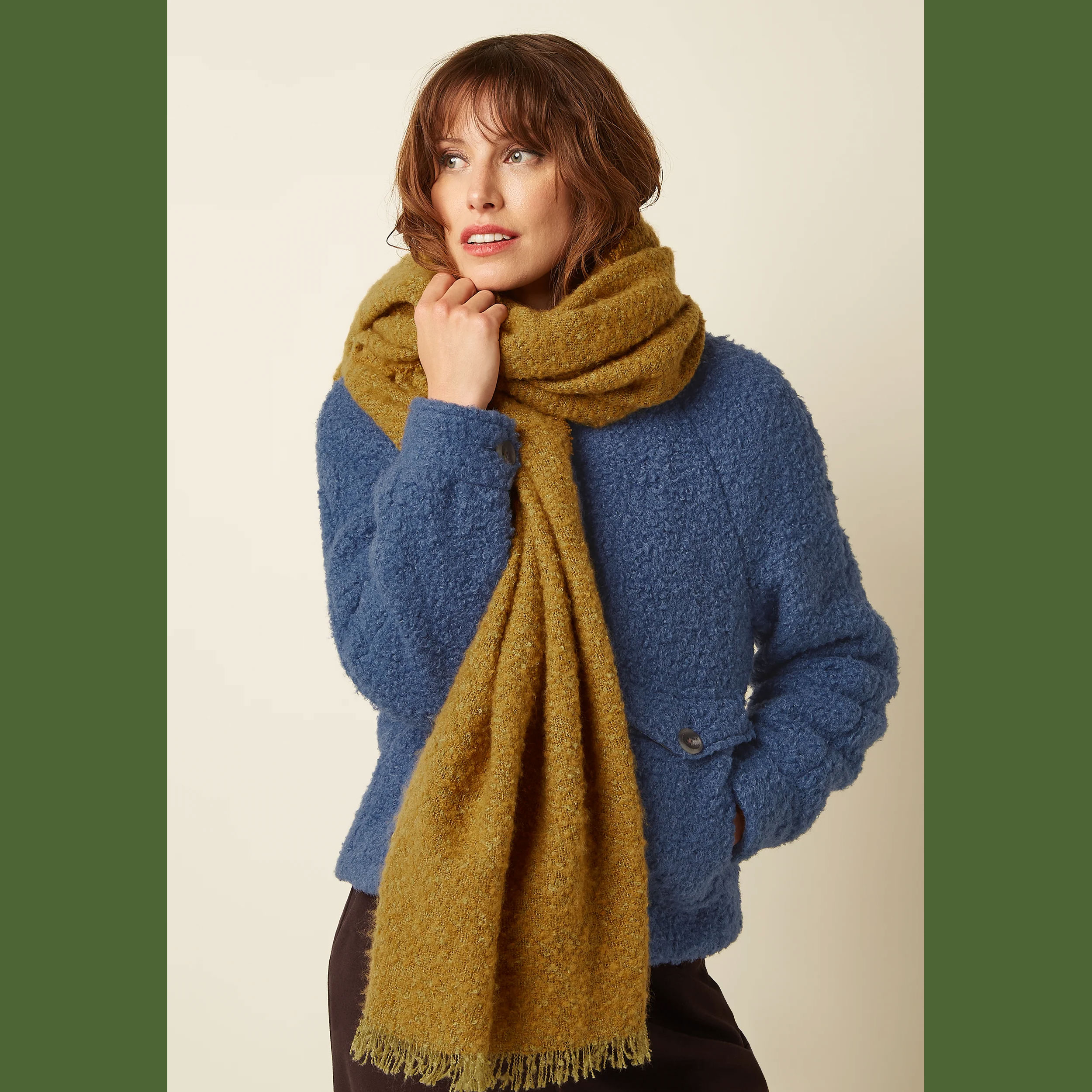 King Louie Schal Boucle Scarf, Farbe Golden Brown