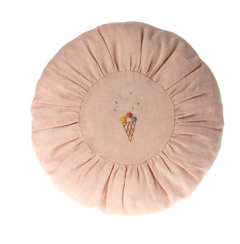 Maileg Kissen rund rosa D. ca.25 cm mit der Eistüte
