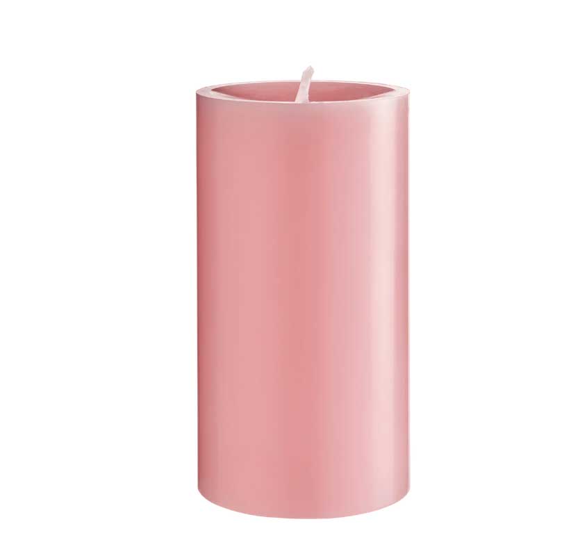 Engels Kerzen, Gegossene Stumpenkerze, D. 8 cm x 15 cm, Farbe: Kirschblüte