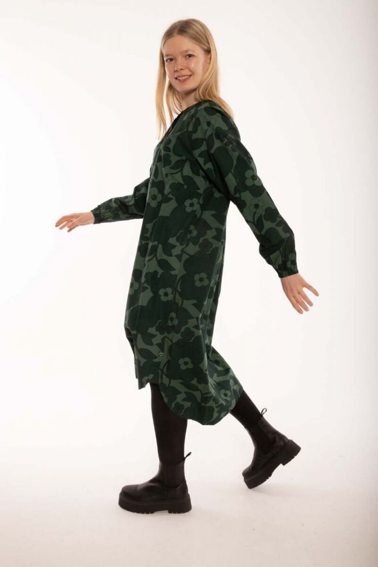 Danefae Kleid Danepalette Dress Army BLOOM BOOM, dunkelgrün Danefae Kleid Danepalette Dress Army BLOOM BOOM, dunkelgrün