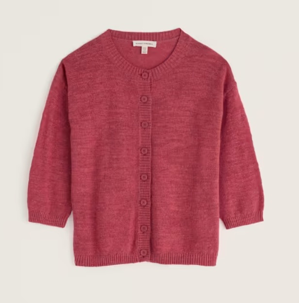 SEASALT CORNWALL Strickjacke Pentire Steps Linen & Organic Cotton Cardigan, Echinacea