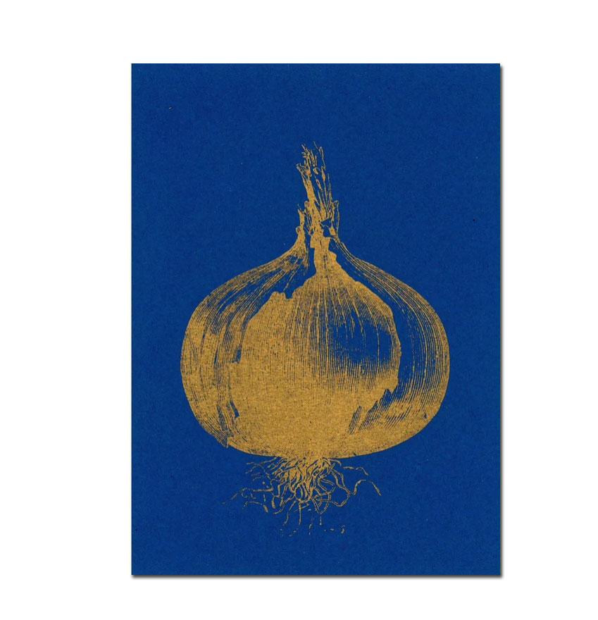 Herr und Frau Rio Postkarte Goldene Zwiebel, Risographie Postkarte