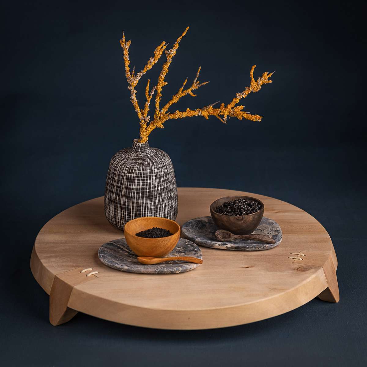 KLATT OBJECTS SETTO Schälchen mit Löffel, Set / Graywood, ca. 5 cm
