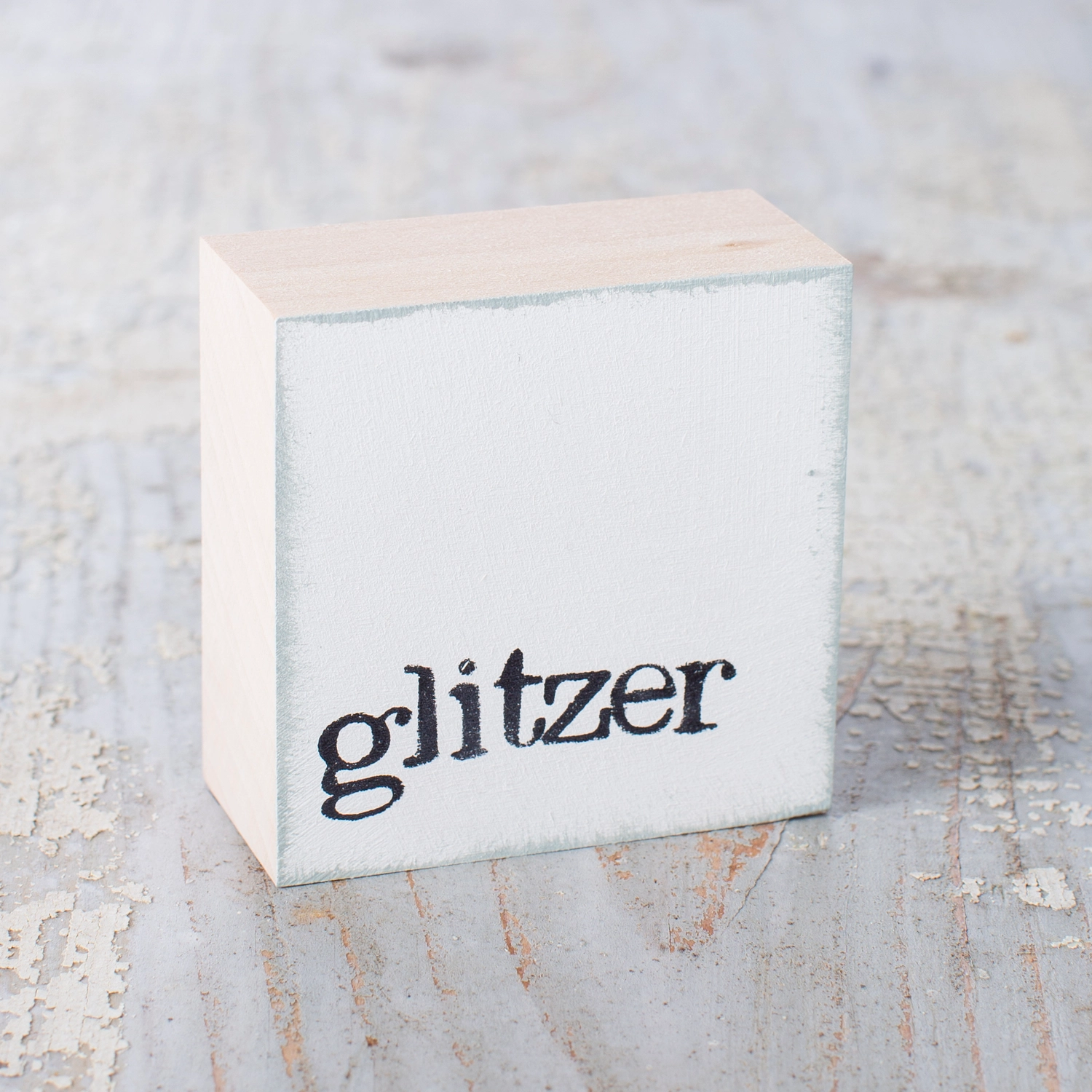 Textplatte "glitzer" rosa von iopla , 6 x 6 cm