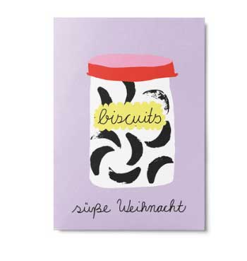 Postkarte Weihnachten "süße Weihnacht" von Annika Kelm, Unter Pinien  