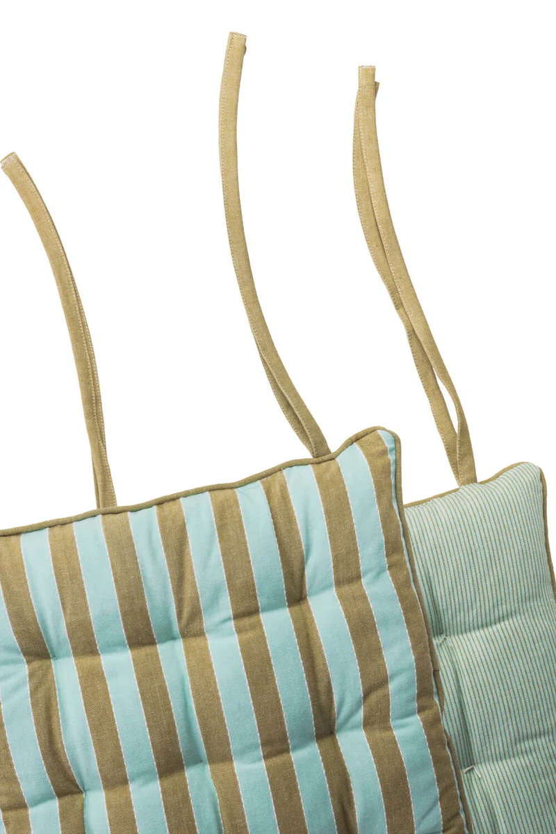 Sitzkissen VIVID LINES, Grün,  ca.50 x 50 cm, Baumwolle (bio), GOTS-zertifiziert , Streifen 