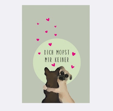YAY Card Postkarte NEON Dich mopst mir keiner