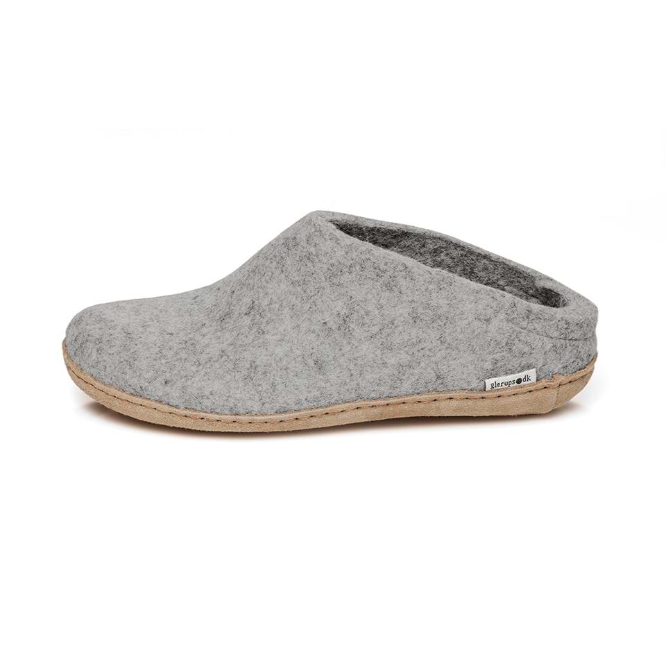 Glerups Open Heel / Slipper 100% Wollfilz für die ganze Familie, Grau Glerups Open Heel / Slipper 100% Wollfilz für die ganze Familie, Grau