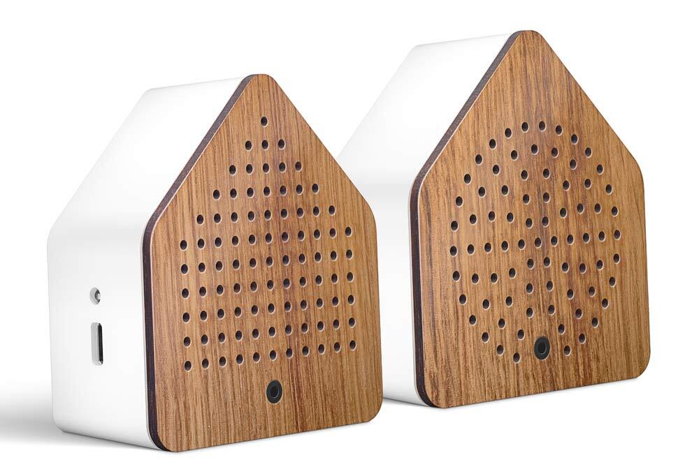 Zirpybox Holz Grillen- und Grashüpferzirpen mit Bewegungsmelder Akku USB weiß von Zwitscherbox  