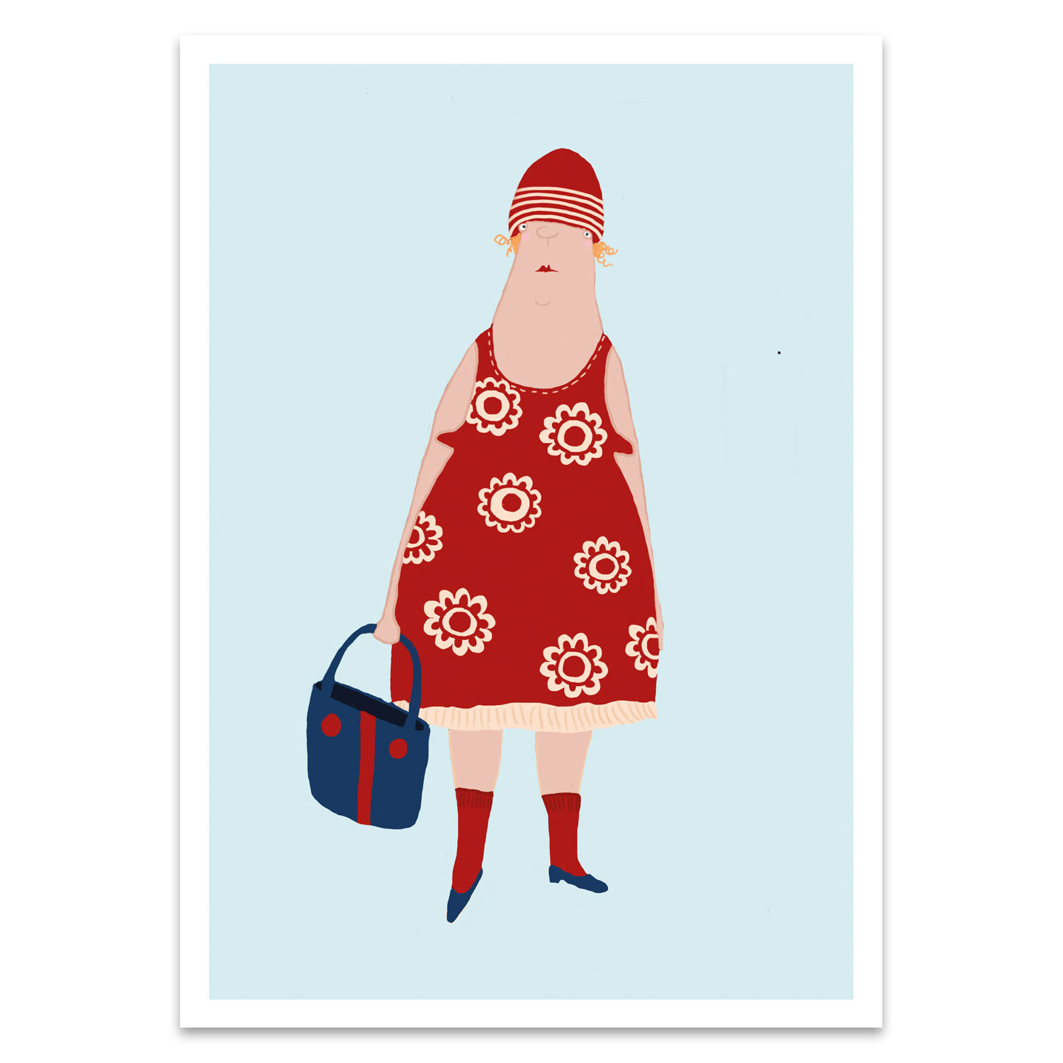 Postkarte kittiekatstudio "Highfashion" von kittiekatstudio